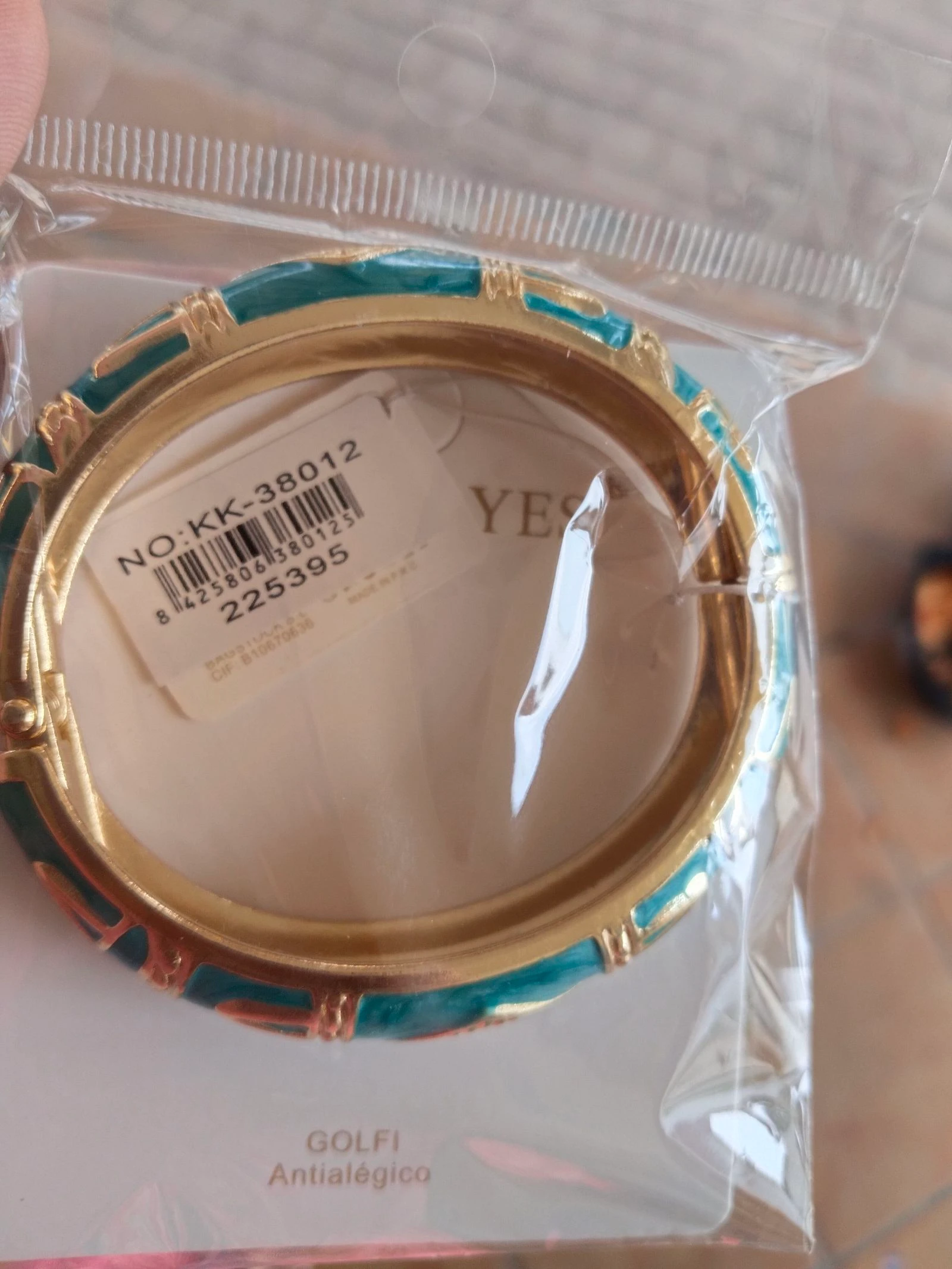 Pulsera turquesa y dorada  – photo 8